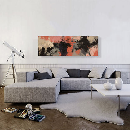 Pink Black White Peach Gray Modern Panoramic