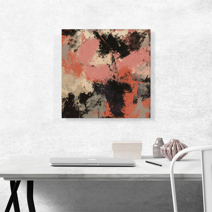 Pink Black White Peach Gray Modern Square
