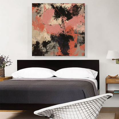 Pink Black White Peach Gray Modern Square