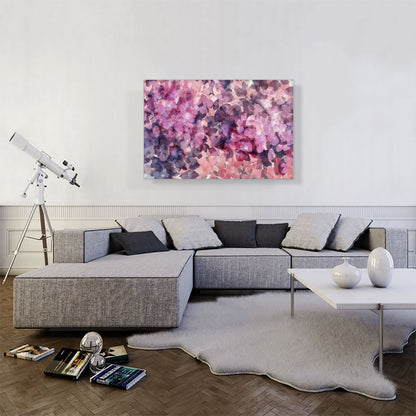 Pink Purple Petals Modern Rectangle