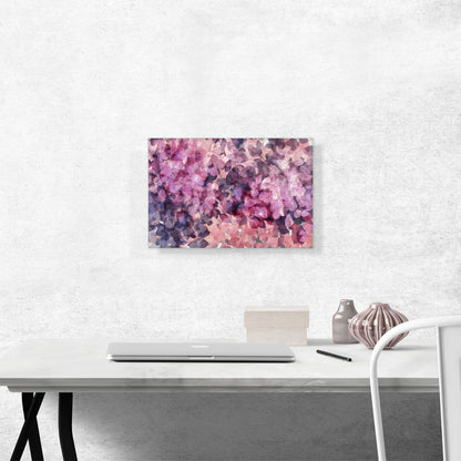 Pink Purple Petals Modern Rectangle