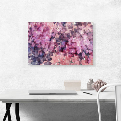 Pink Purple Petals Modern Rectangle