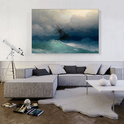 Ship in the Stormy Sea 1858