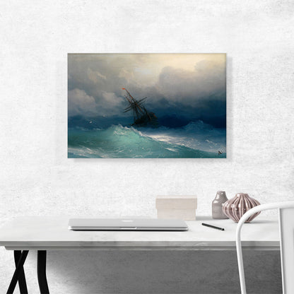 Ship in the Stormy Sea 1858