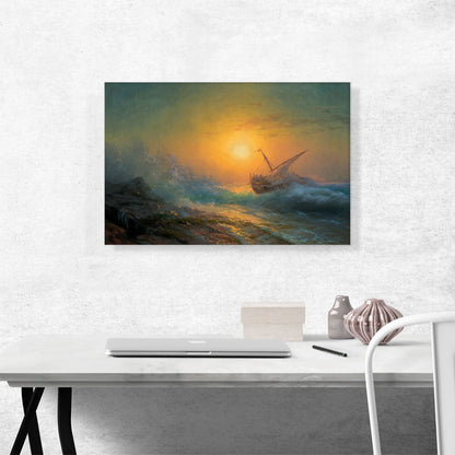 Stormy Sea at Sunset 1896
