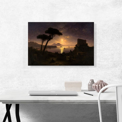 The Bay of Naples at Moonlit Night 1842