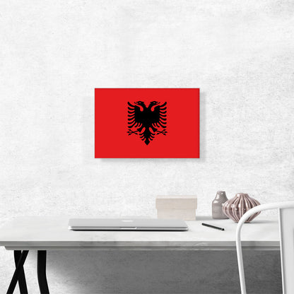 Flag of Albania Country in the Balkans Rectangle