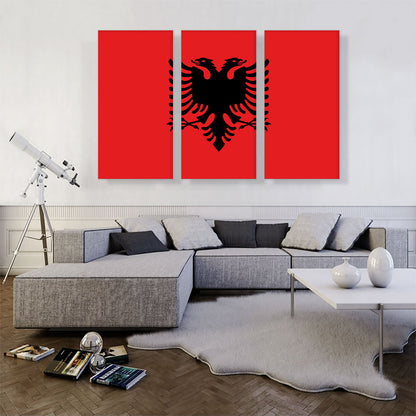 Flag of Albania Country in the Balkans Rectangle