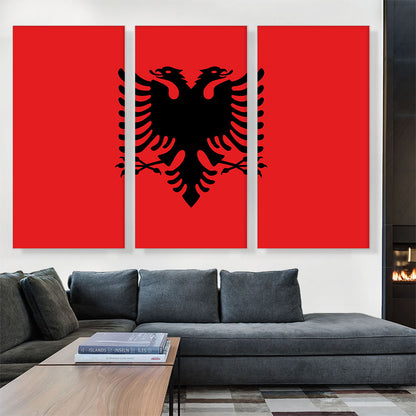 Flag of Albania Country in the Balkans Rectangle