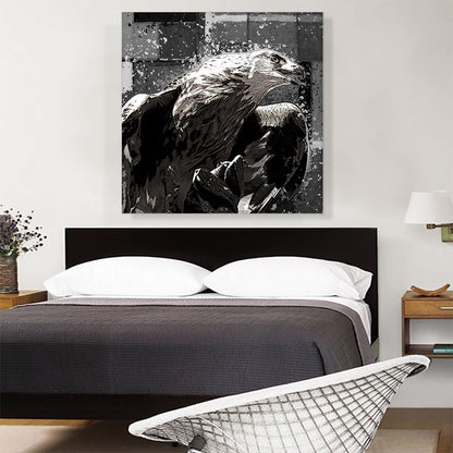 Golden Eagle of Albania Black White