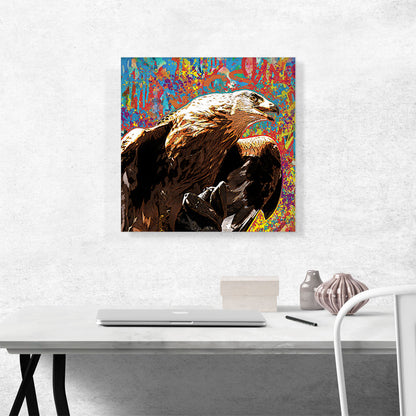 Golden Eagle of Albania Colorful Graffiti