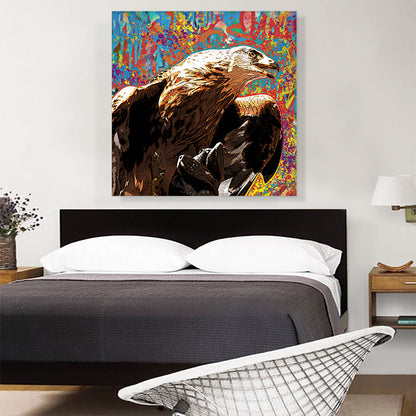 Golden Eagle of Albania Colorful Graffiti