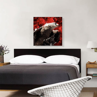 Golden Eagle of Albania on Red