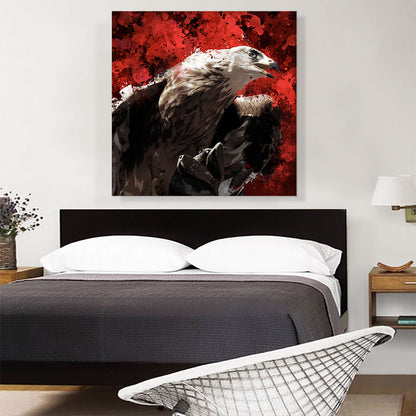 Golden Eagle of Albania on Red