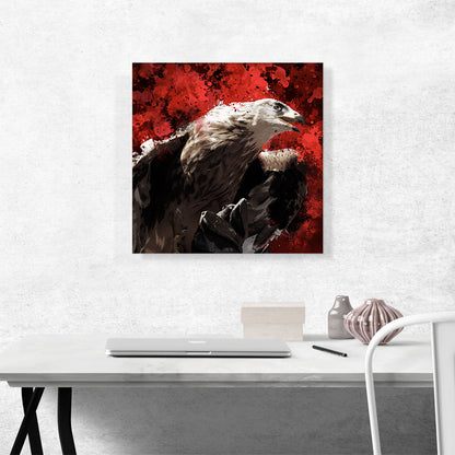 Golden Eagle of Albania on Red