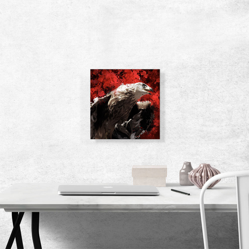 Golden Eagle of Albania on Red