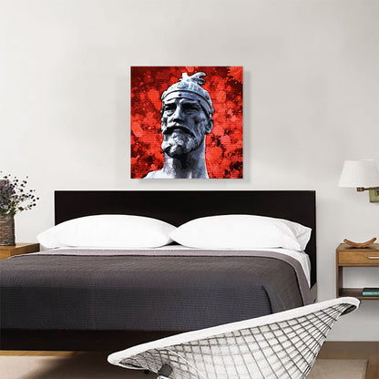 Skanderbeg - George Castriot Albania Bust National Anthem Red
