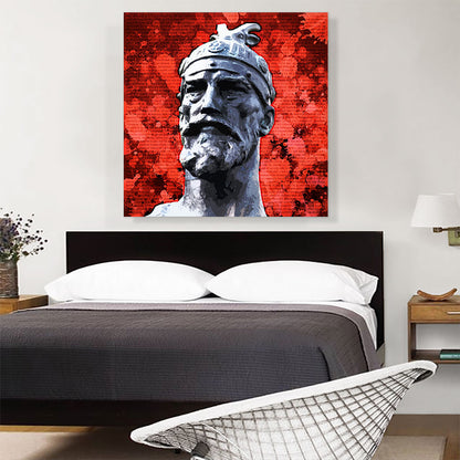 Skanderbeg - George Castriot Albania Bust National Anthem Red