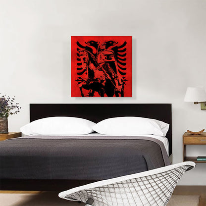 Skanderbeg Black and Red with Two-Headed Eagle Albania