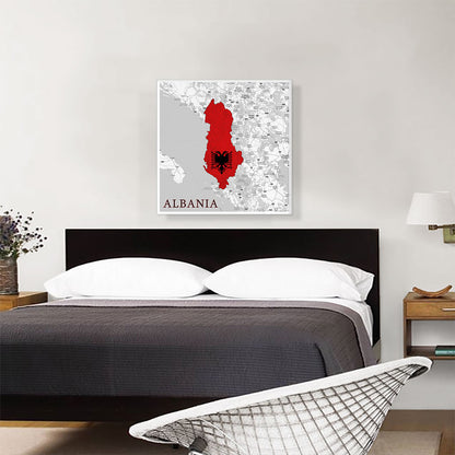 Albania Country in the Balkans on World Map