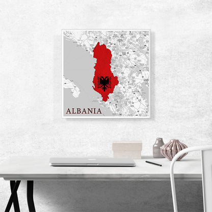 Albania Country in the Balkans on World Map