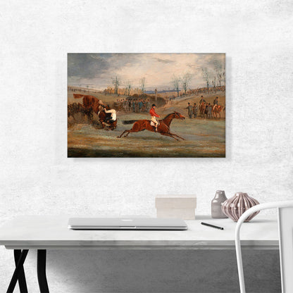 Scenes From a Steeplechase Near a Finish 1845