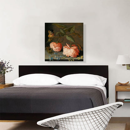 Still Life With Roses, Butterfly and a Grasshopper