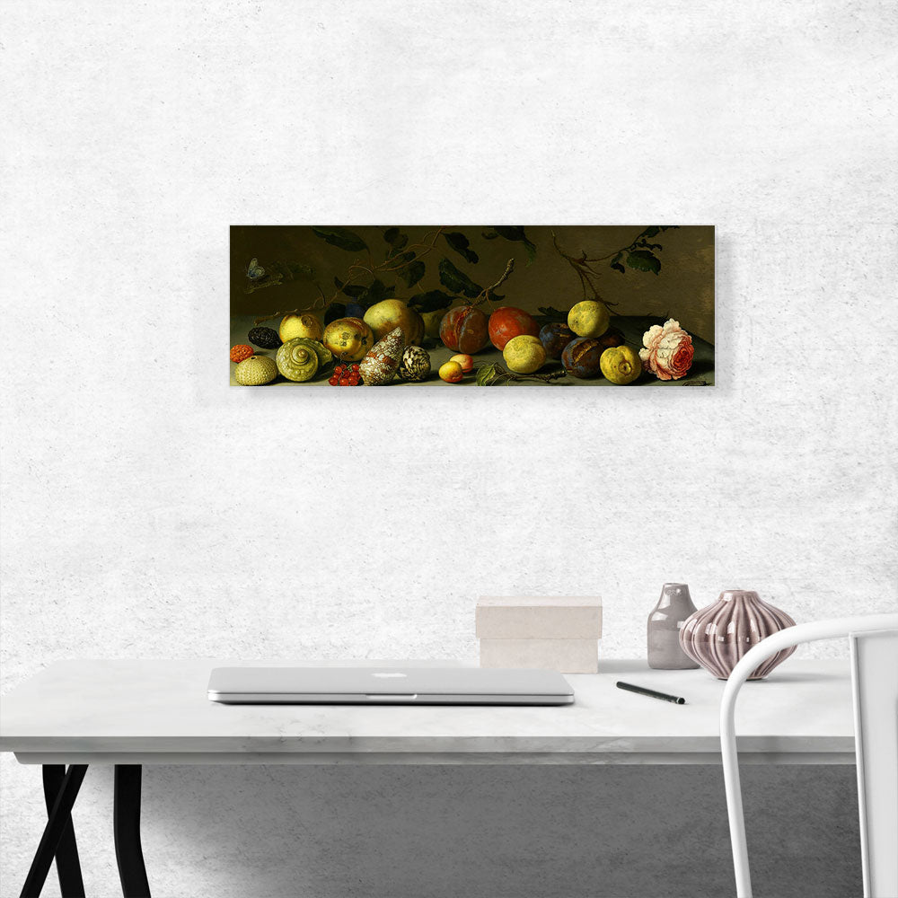 Still Life With Fruit, Shells, Rose Panoramic