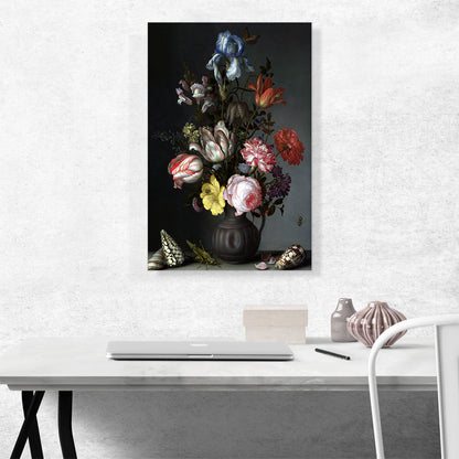 Flowers in a Vase with Shells and Insects 1630