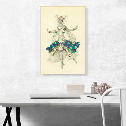 Costume Design For Tamara Karsavina As Fiancee In Blue God 1911