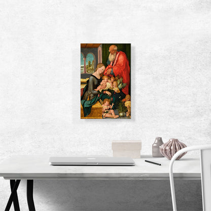 The Holy Family With Five Angels