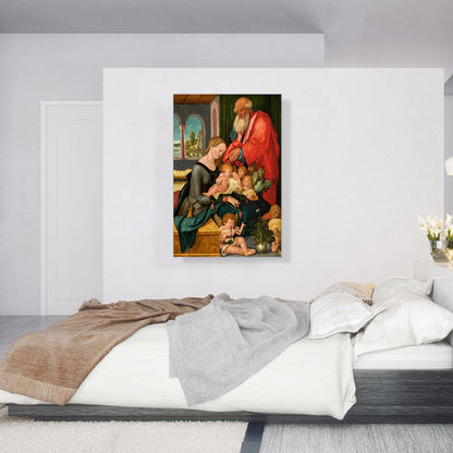 The Holy Family With Five Angels