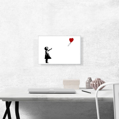 Girl with Balloon (white background Rectangle)