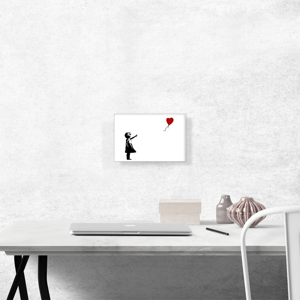Girl with Balloon (white background Rectangle)