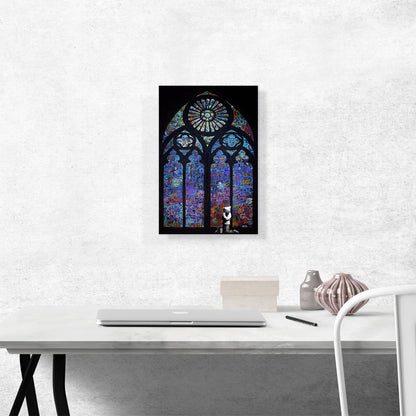 Graffiti Stained Glass - Blue