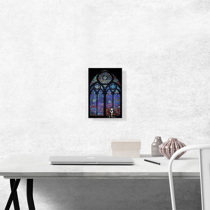Graffiti Stained Glass - Blue