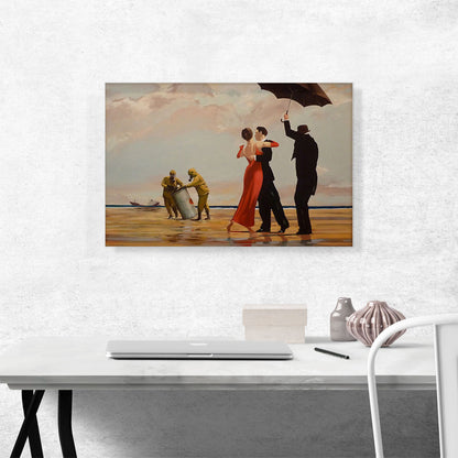 Dancing Butler on Toxic Beach Crude Oil