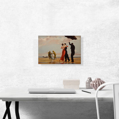 Dancing Butler on Toxic Beach Crude Oil