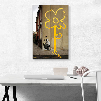 Yellow Lines Flower Painter