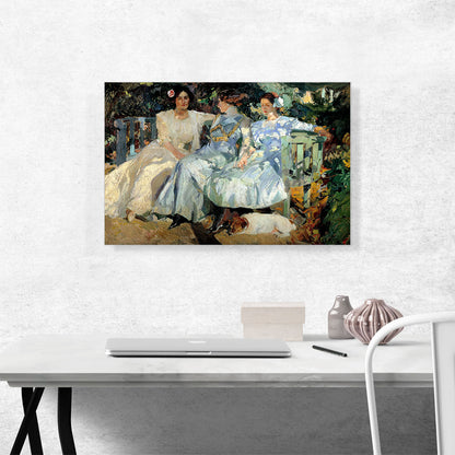 Senora de Sorolla and Her Daughters 1910
