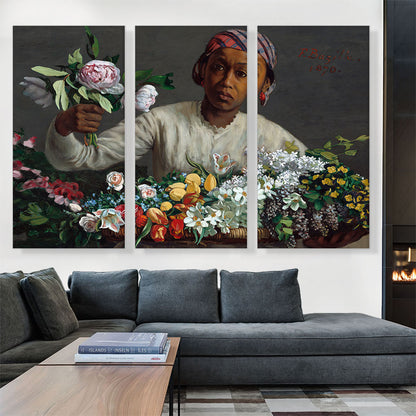 Young Woman With Peonies