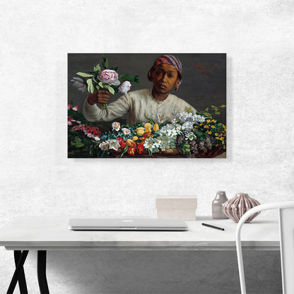 Young Woman With Peonies