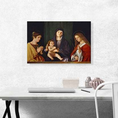 The Virgin And Child Between Two Saints