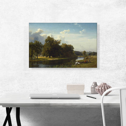 A River Landscape Westphalia 1855