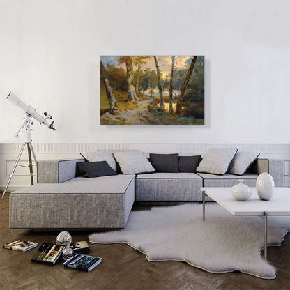 Forest Interior With Pond