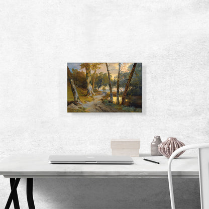 Forest Interior With Pond