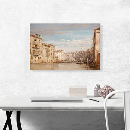 Grand Canal Venice Looking Toward Rialto 1826
