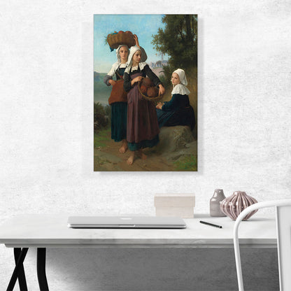 Young Girls of Fouesnant Returning From Market 1869
