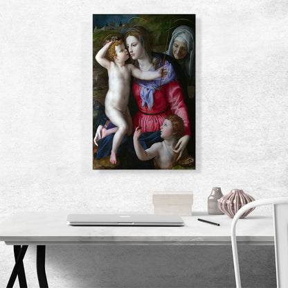 Madonna And Child Saint John The Baptist Elizabeth 1540