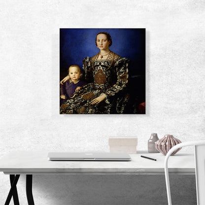 Portrait Of Eleanor Of Toledo With Son Giovanni 1545